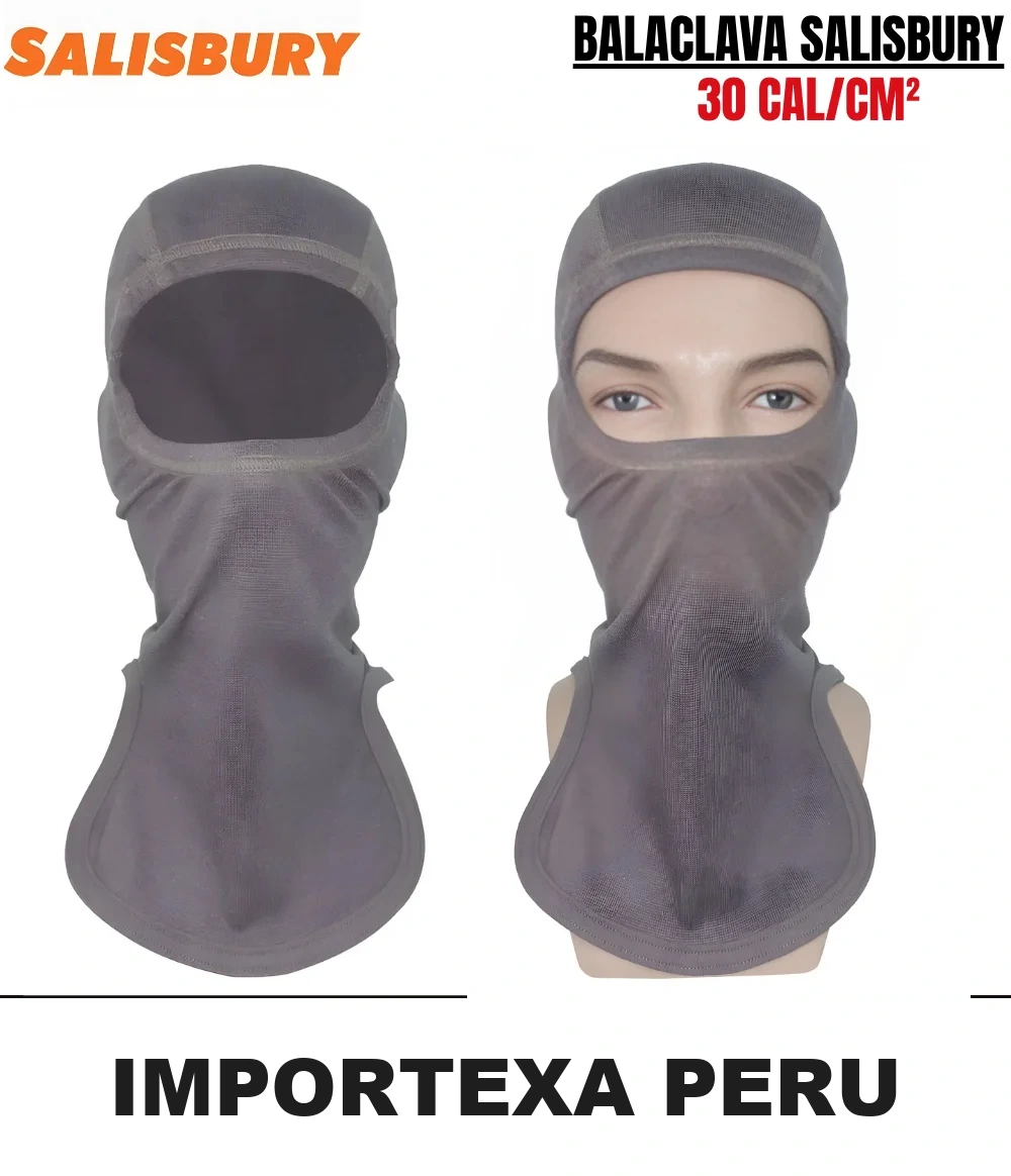 Balaclava ignífuga Salisbury ATPV 30 cal/cm² gris - Imagen 1