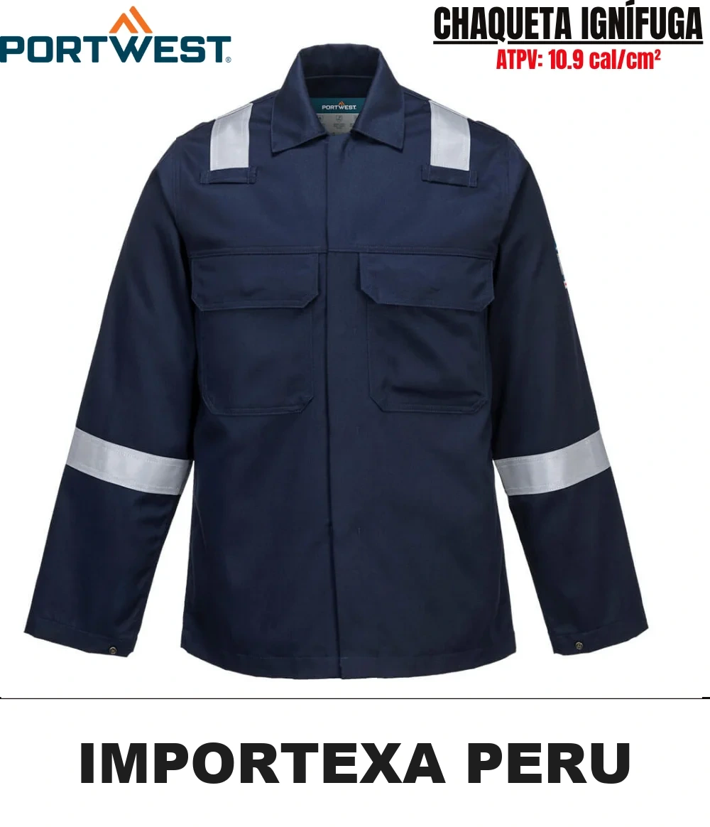 chaqueta-ignifuga-portwest-bz13-bizweld-iona.- Chaqueta Ignífuga Portwest BZ13 Bizweld Iona 10.9 cal/cm² - Imagen 1