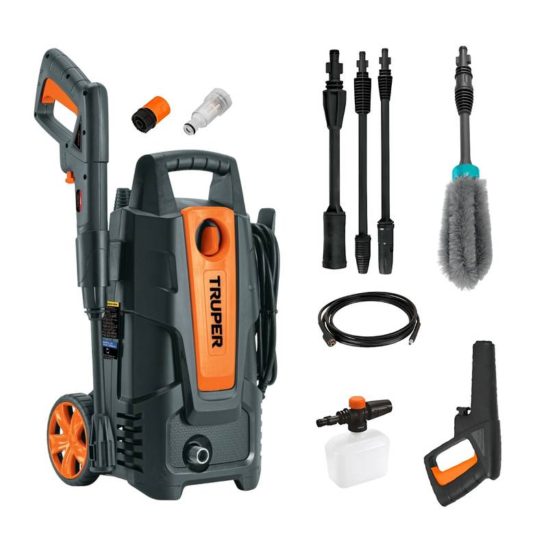 Combo Hidrolavadora 1500Psi +escobilla para lavar llantas Total - Imagen 1