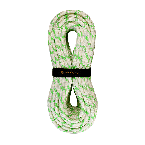 CUERDA SEMI-ESTÁTICA 12MM BLANCO-VERDE NEON STATIC 12 (PRESENTACIÓN MÁX 400MTS) 38 kN CE-EN 1891 S12 ARMBURY - Imagen 1