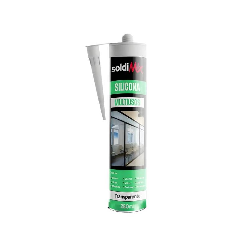Silicona Multiusos en Tubo 280 ml Transparente SoldiMix - Imagen 1